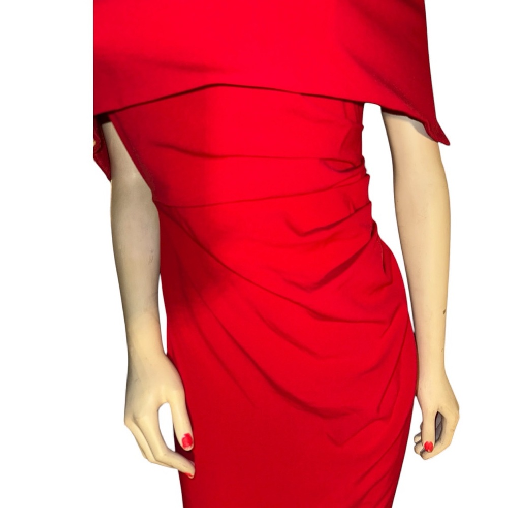Beautiful Vince Camuto Red Off-the-Shoulder Ruched Trumpet Gown Size 6P - Picture 5 of 16